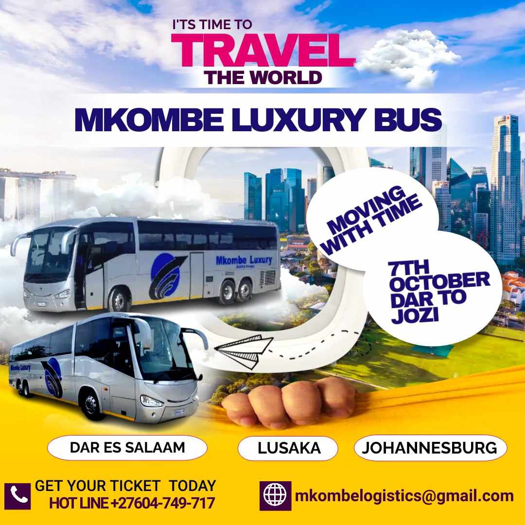 TRAVELING BY MKOMBE LUXURY BUS JOHANNESBURG, SOUTH AFRICA TO TANZANIA